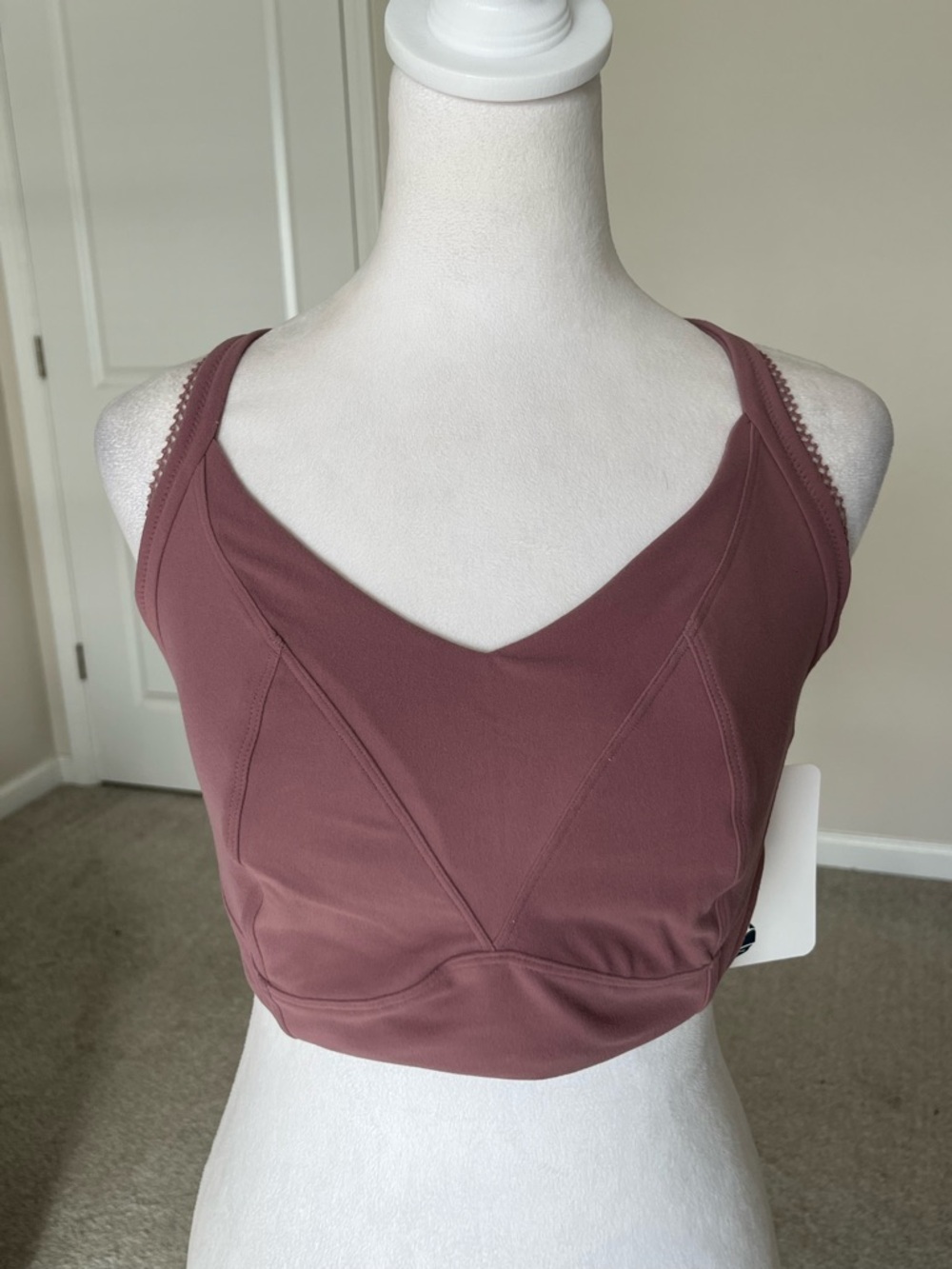 NWT Phoenix Activewear Women’s Bergen Lace Bra Rose & Black in Various Sizes